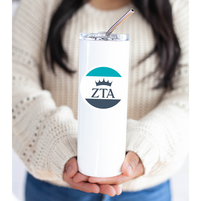 Zeta Tau Alpha Stainless Steel Skinny Tumbler 20 OZ