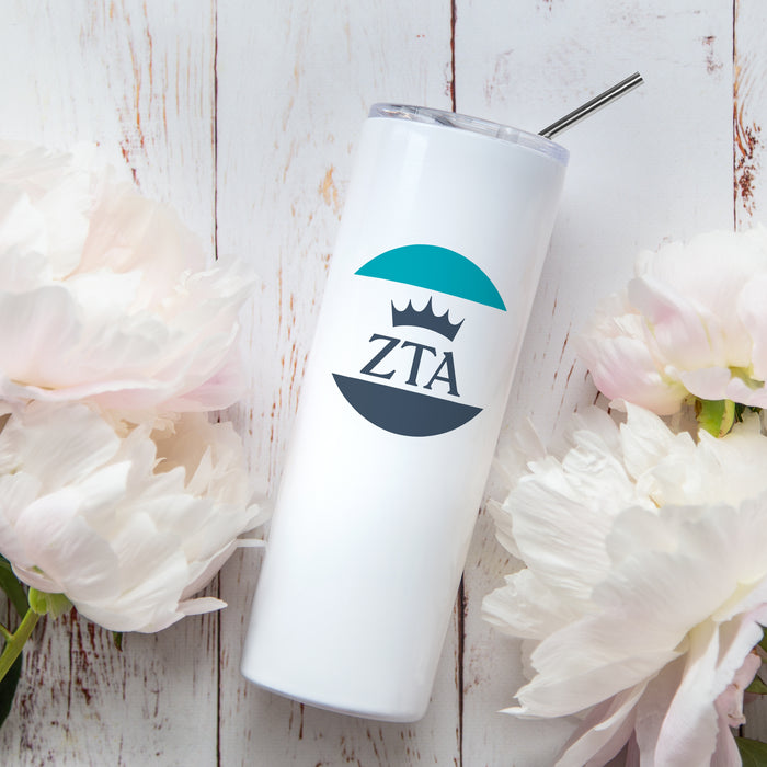 Zeta Tau Alpha Stainless Steel Skinny Tumbler 20 OZ
