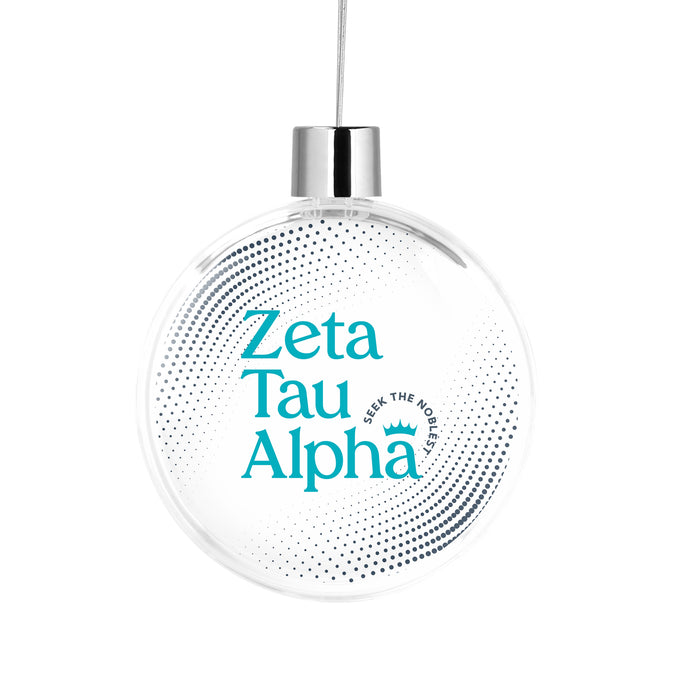 Zeta Tau Alpha Christmas Ornament Flat Round