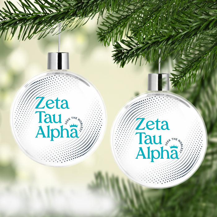 Zeta Tau Alpha Christmas Ornament Flat Round