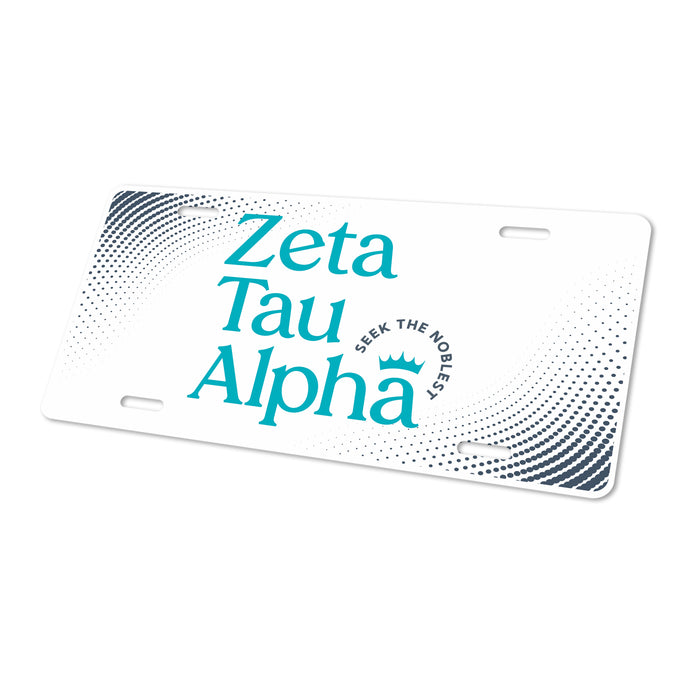 Zeta Tau Alpha Decorative License Plate