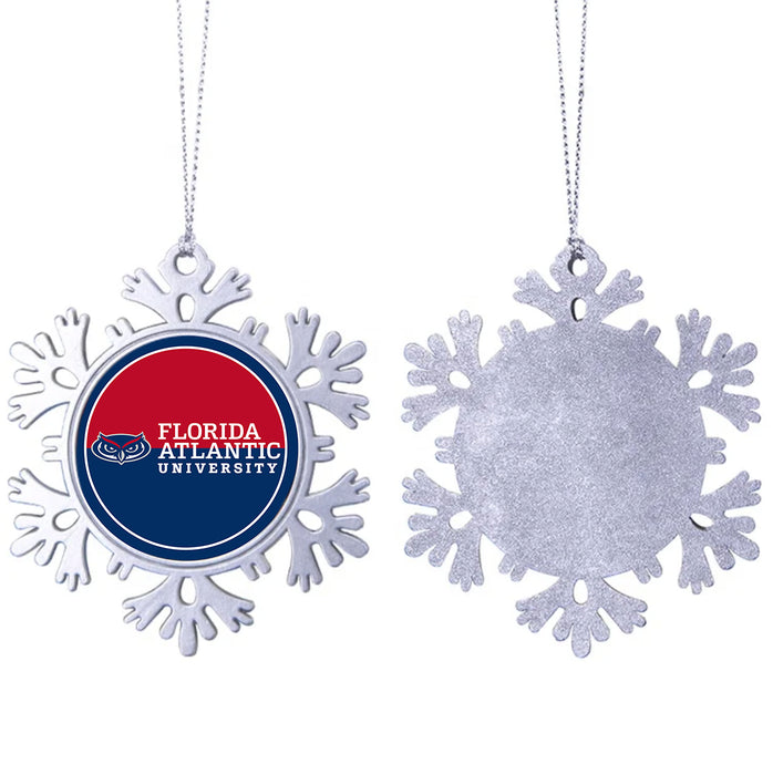 Florida Atlantic University Christmas Ornament - Snowflake Metal