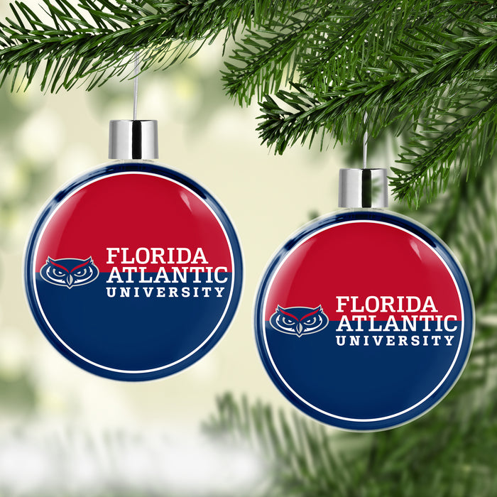 Florida Atlantic University Christmas Ornament Flat Round