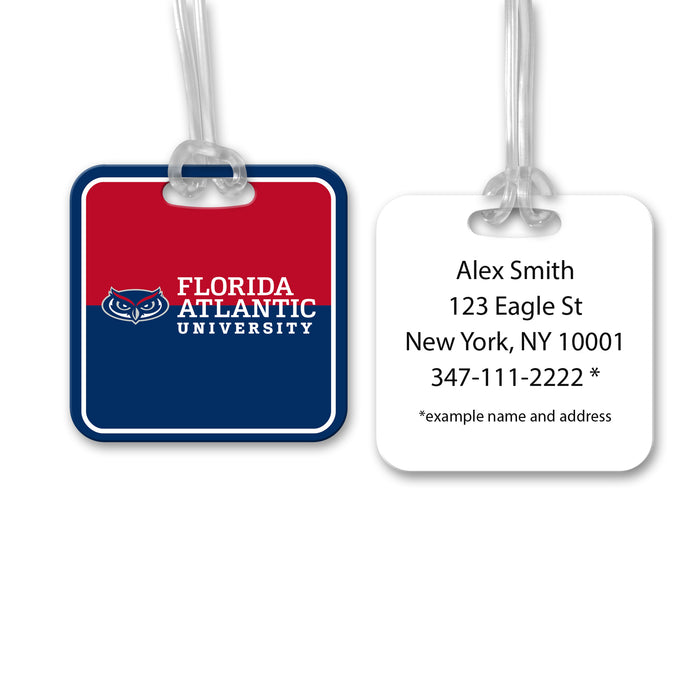 Florida Atlantic University Luggage Bag Tag (square)