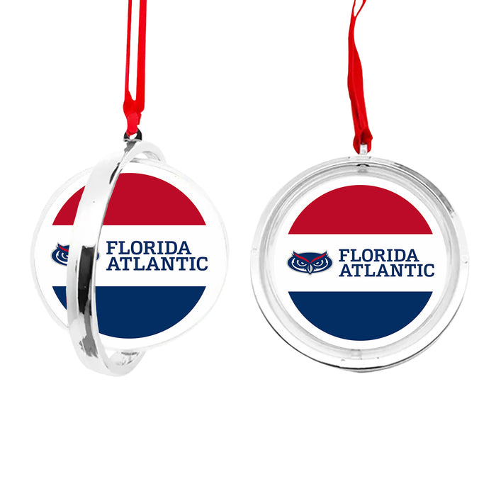 Florida Atlantic University Christmas Reversible Flat Round Ornament