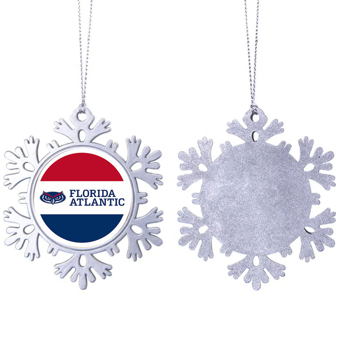 Florida Atlantic University Christmas Ornament - Snowflake Metal