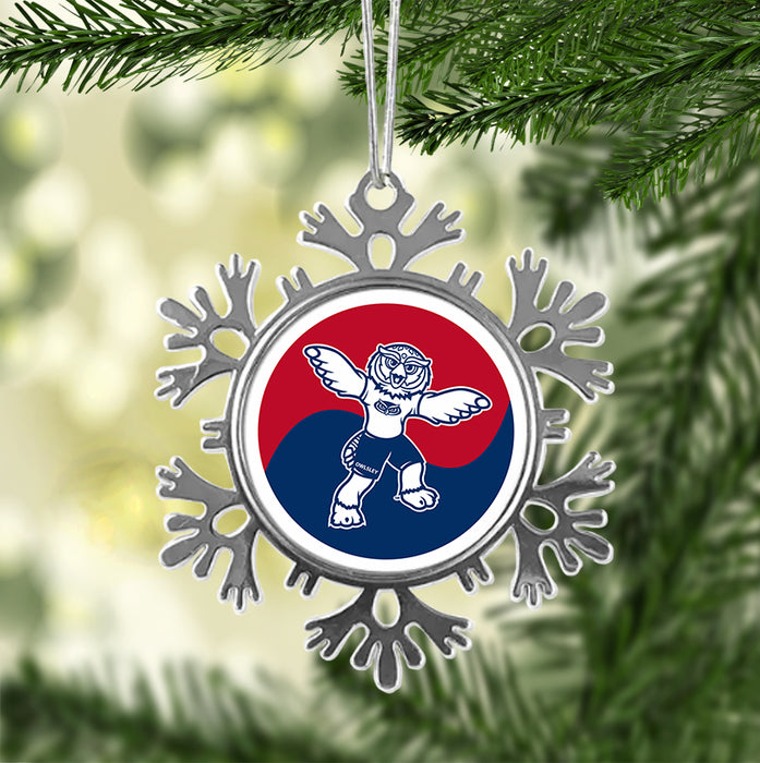 Florida Atlantic University Christmas Ornament - Snowflake Metal