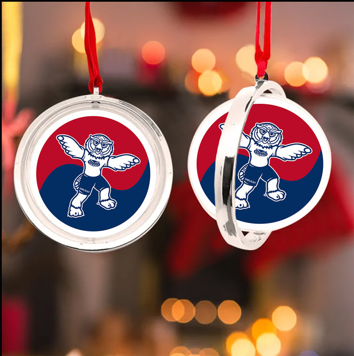 Florida Atlantic University Christmas Reversible Flat Round Ornament