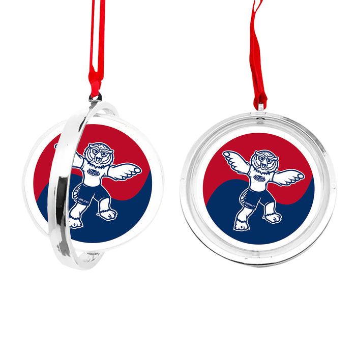 Florida Atlantic University Christmas Reversible Flat Round Ornament
