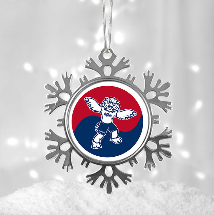 Florida Atlantic University Christmas Ornament - Snowflake Metal