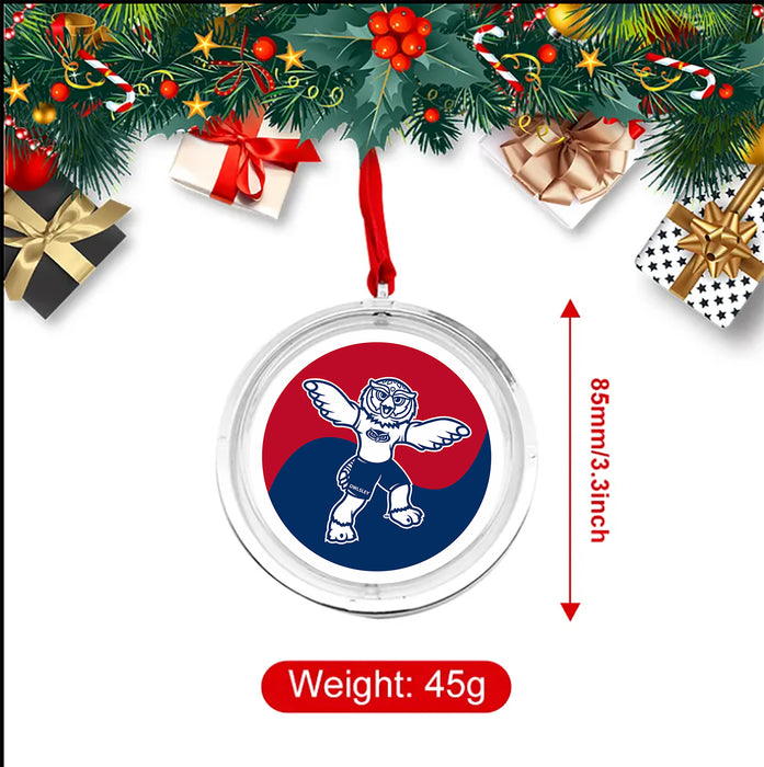 Florida Atlantic University Christmas Reversible Flat Round Ornament