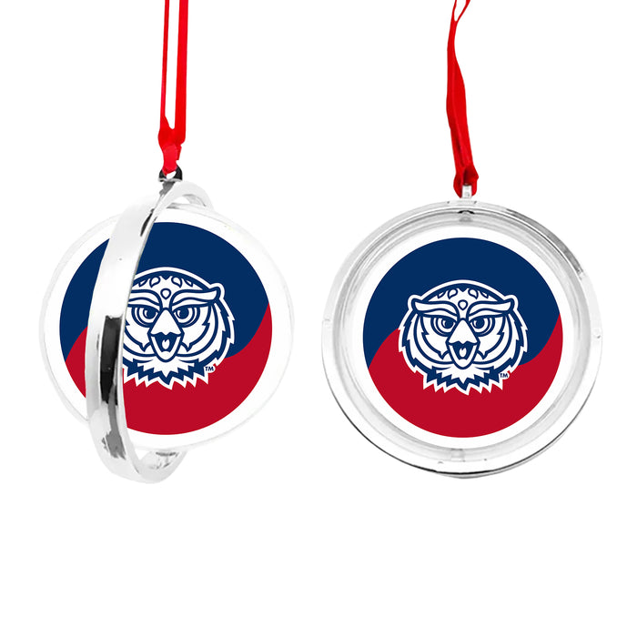 Florida Atlantic University Christmas Reversible Flat Round Ornament