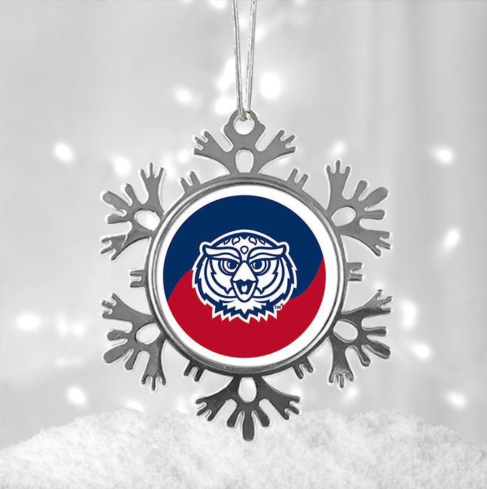 Florida Atlantic University Christmas Ornament - Snowflake Metal
