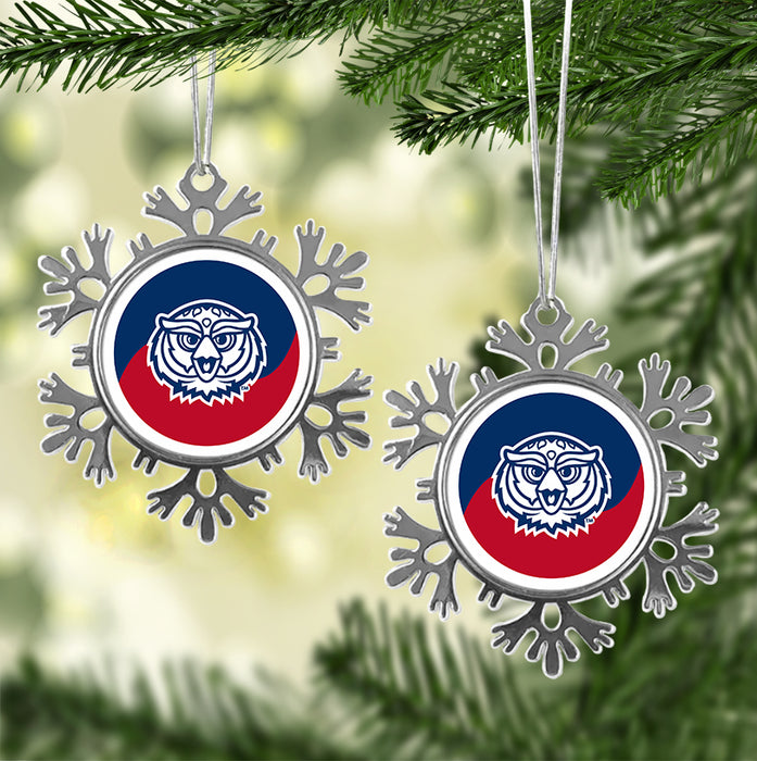 Florida Atlantic University Christmas Ornament - Snowflake Metal