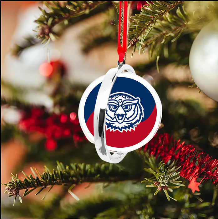 Florida Atlantic University Christmas Reversible Flat Round Ornament