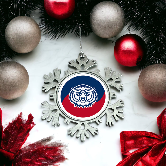 Florida Atlantic University Christmas Ornament - Snowflake Metal