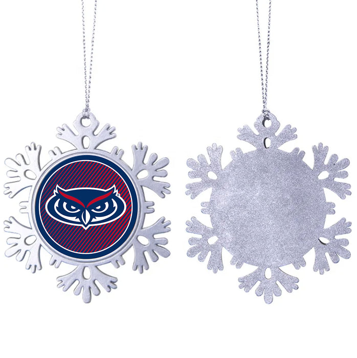 Florida Atlantic University Christmas Ornament - Snowflake Metal