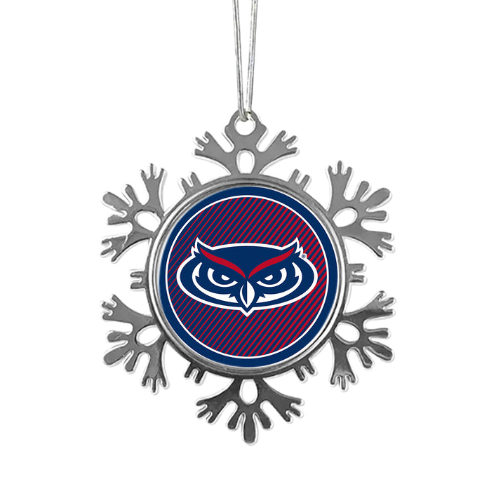 Florida Atlantic University Christmas Ornament - Snowflake Metal