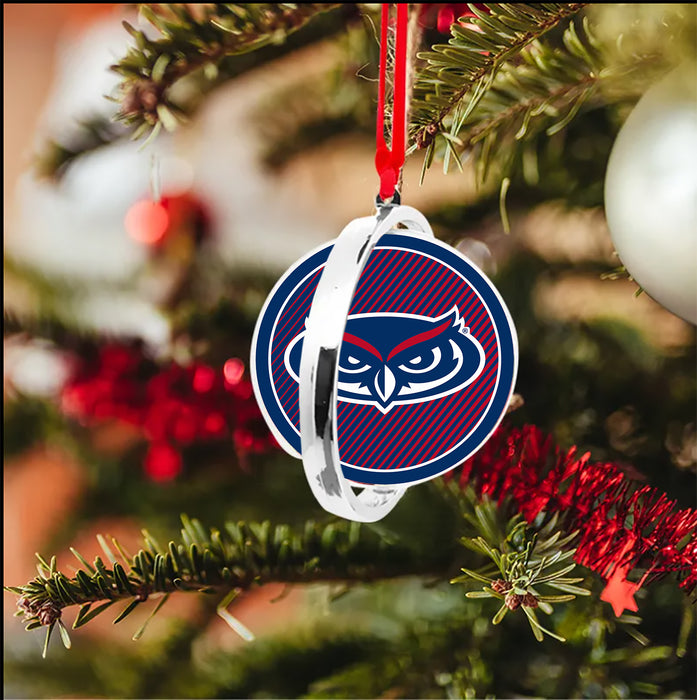 Florida Atlantic University Christmas Reversible Flat Round Ornament