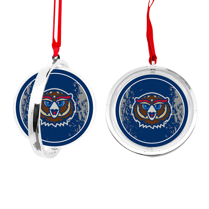 Florida Atlantic University Christmas Reversible Flat Round Ornament