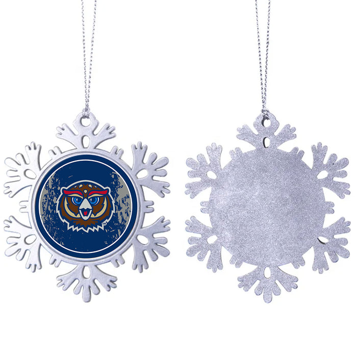 Florida Atlantic University Christmas Ornament - Snowflake Metal