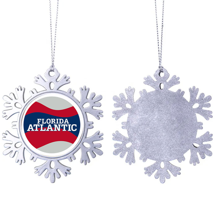 Florida Atlantic University Christmas Ornament - Snowflake Metal