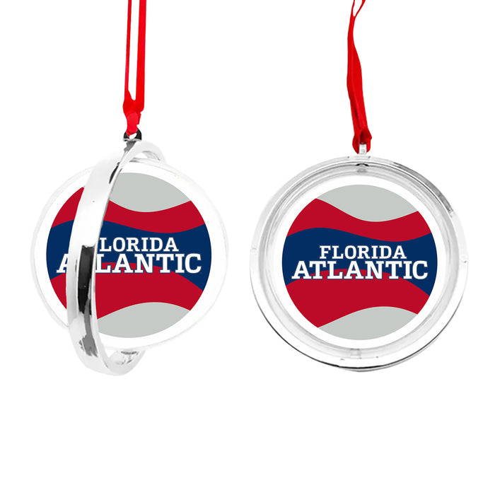 Florida Atlantic University Christmas Reversible Flat Round Ornament