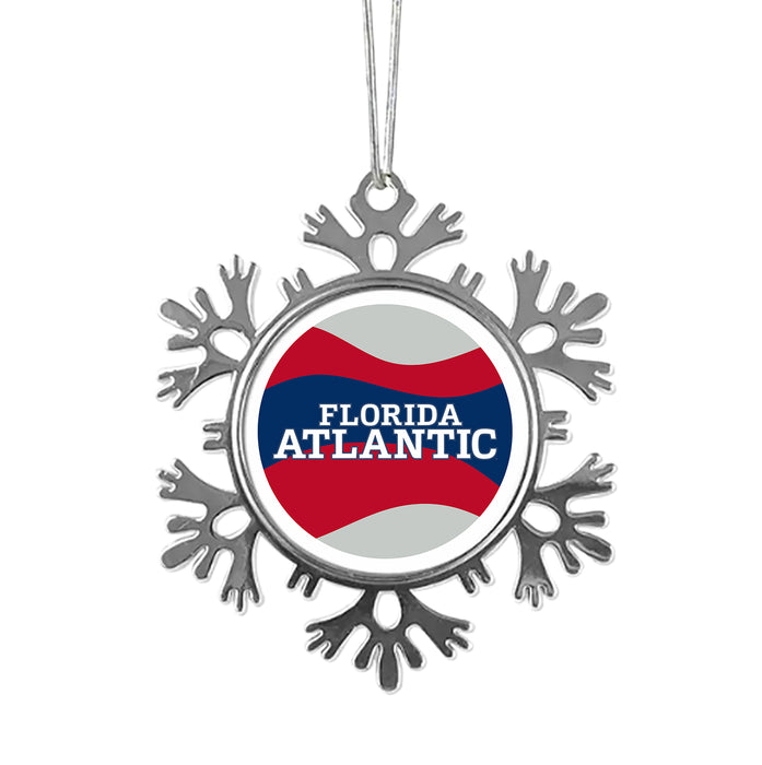 Florida Atlantic University Christmas Ornament - Snowflake Metal