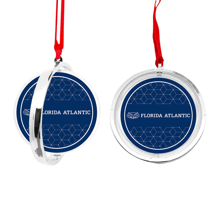 Florida Atlantic University Christmas Reversible Flat Round Ornament