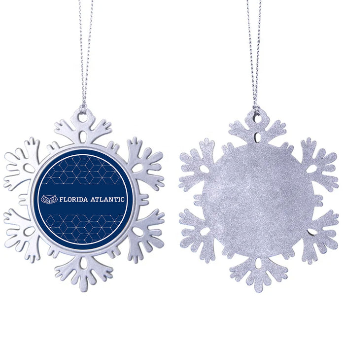 Florida Atlantic University Christmas Ornament - Snowflake Metal
