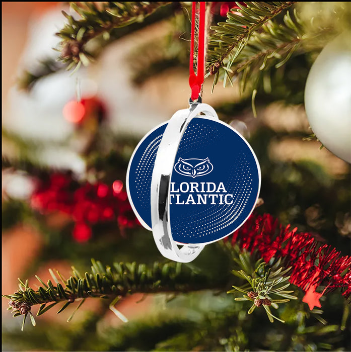 Florida Atlantic University Christmas Reversible Flat Round Ornament