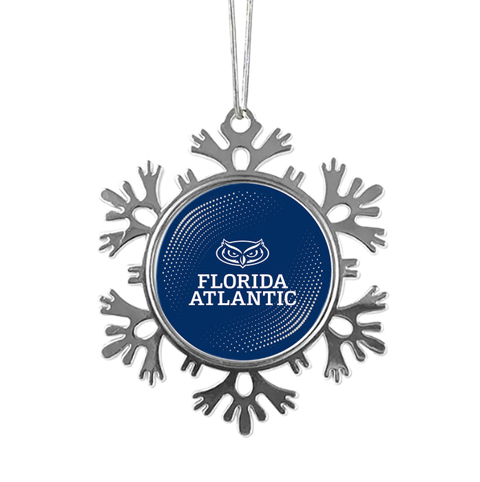 Florida Atlantic University Christmas Ornament - Snowflake Metal