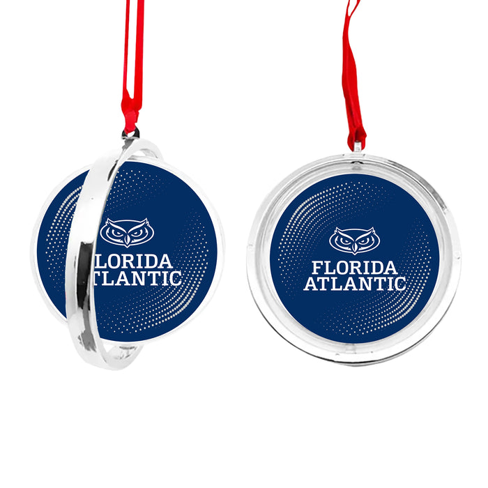 Florida Atlantic University Christmas Reversible Flat Round Ornament