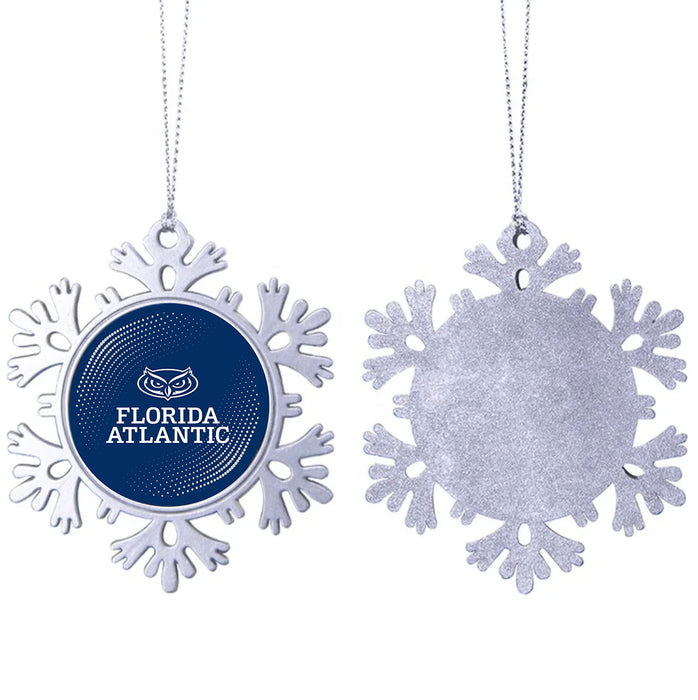 Florida Atlantic University Christmas Ornament - Snowflake Metal
