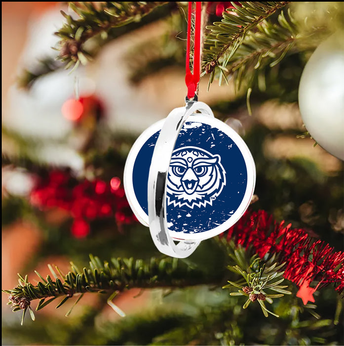Florida Atlantic University Christmas Reversible Flat Round Ornament