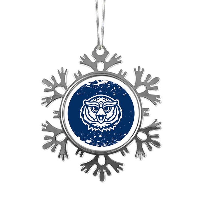 Florida Atlantic University Christmas Ornament - Snowflake Metal