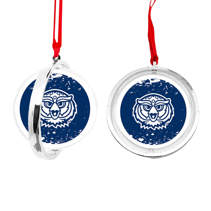 Florida Atlantic University Christmas Reversible Flat Round Ornament