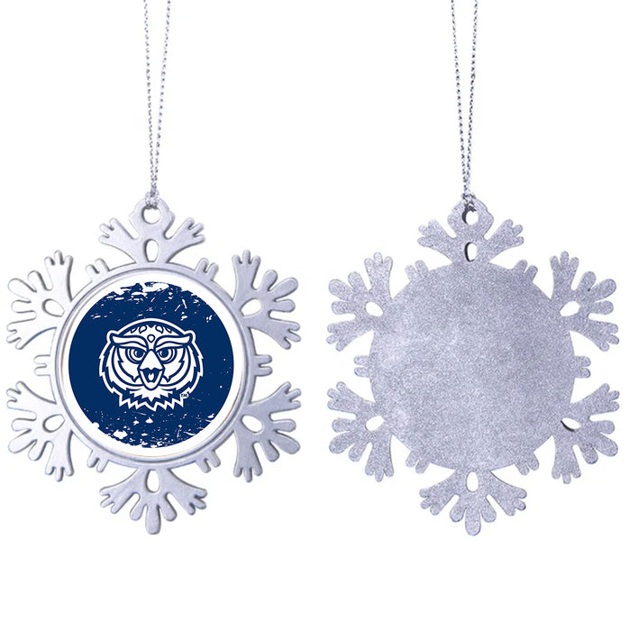 Florida Atlantic University Christmas Ornament - Snowflake Metal