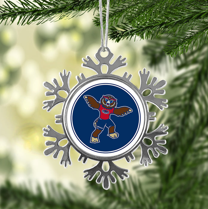 Florida Atlantic University Christmas Ornament - Snowflake Metal