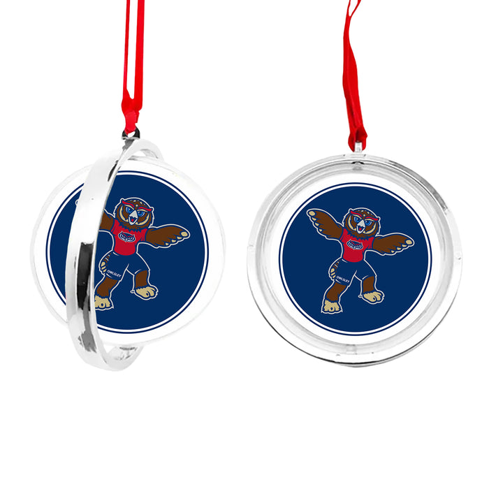 Florida Atlantic University Christmas Reversible Flat Round Ornament