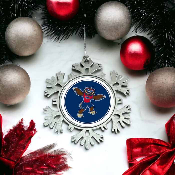 Florida Atlantic University Christmas Ornament - Snowflake Metal