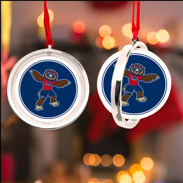 Florida Atlantic University Christmas Reversible Flat Round Ornament