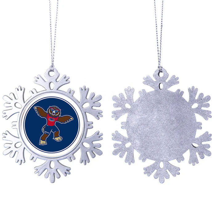 Florida Atlantic University Christmas Ornament - Snowflake Metal