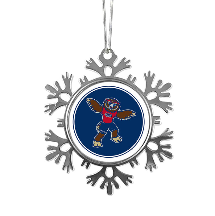 Florida Atlantic University Christmas Ornament - Snowflake Metal