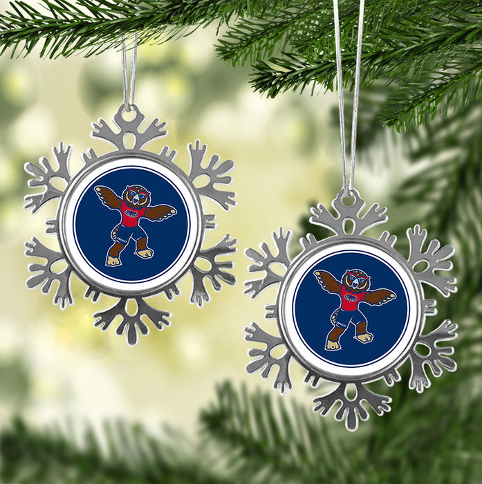 Florida Atlantic University Christmas Ornament - Snowflake Metal
