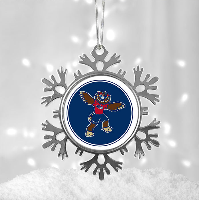Florida Atlantic University Christmas Ornament - Snowflake Metal