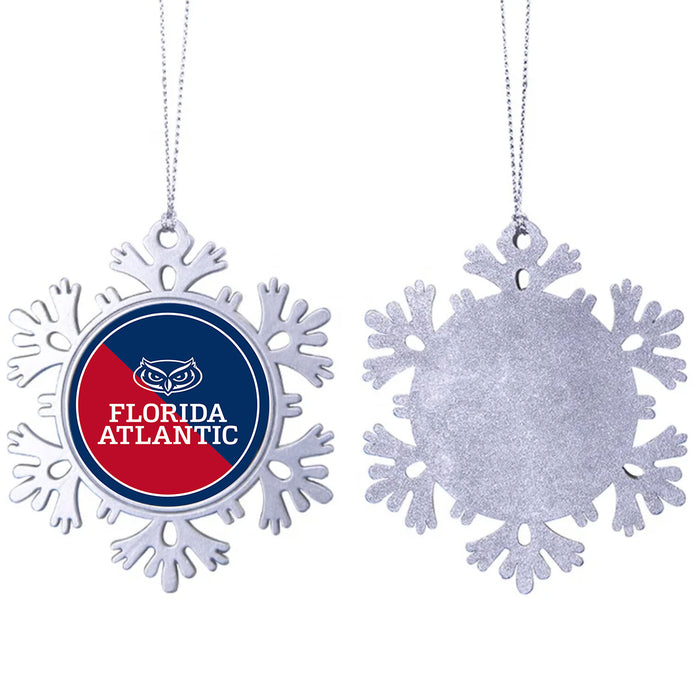 Florida Atlantic University Christmas Ornament - Snowflake Metal