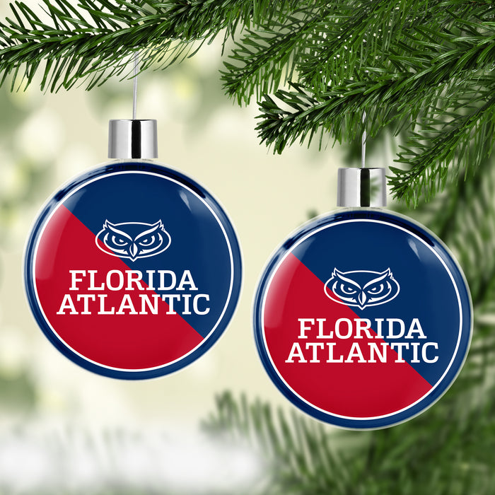 Florida Atlantic University Christmas Ornament Flat Round