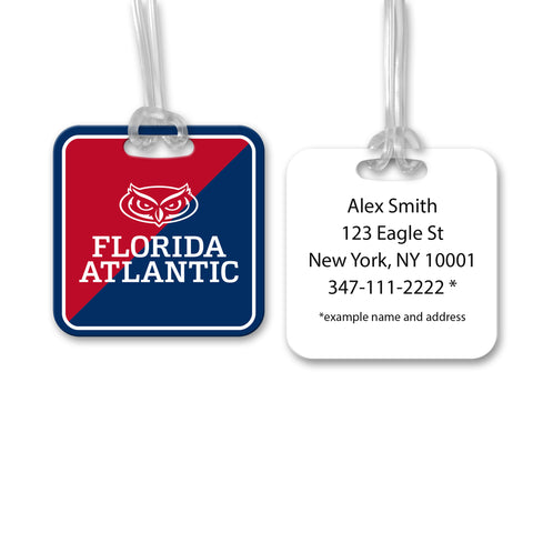 Florida Atlantic University Luggage Bag Tag (square)
