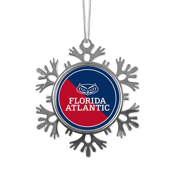Florida Atlantic University Christmas Ornament - Snowflake Metal